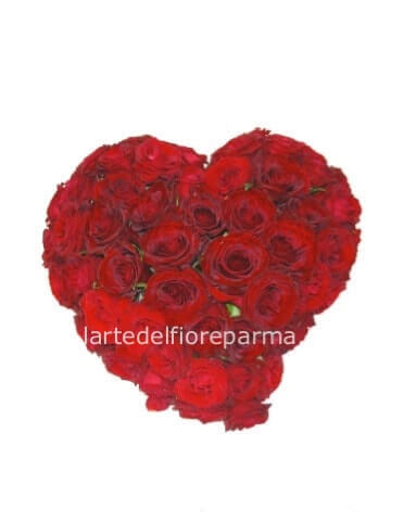 Cuore di rose colore rosso I