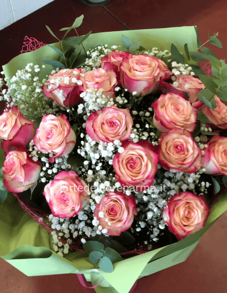 Bouquet 18 rose rosa 